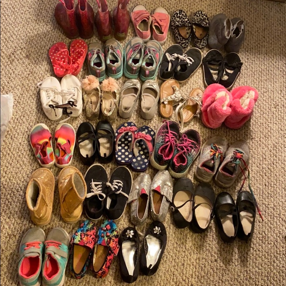 Size 8, 9, 10, 11 girls shoes, 2 pair for $5